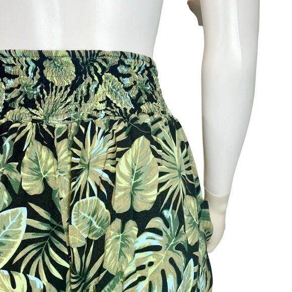 Island Planet Tropical Print Capri Pants Smocked Waist - Picture 6 of 9